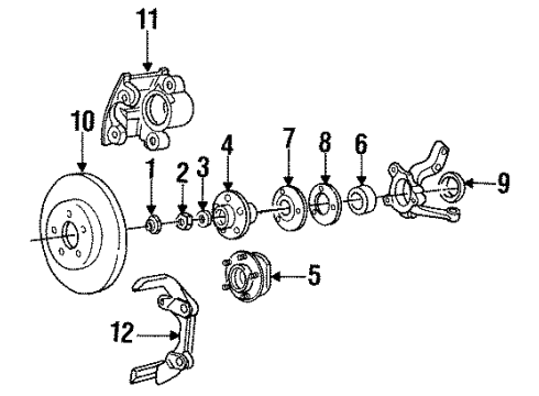 1990 Chrysler New Yorker Front Brakes Diagram 2 - Thumbnail