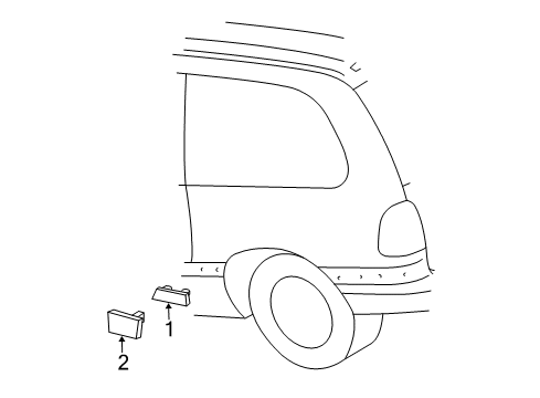 2002 Dodge Grand Caravan Exterior Trim - Side Panel Diagram