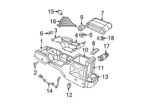 2009 Jeep Wrangler Console Diagram 1 - Thumbnail