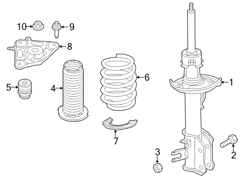 2024 Dodge Hornet Struts & Components - Rear Diagram
