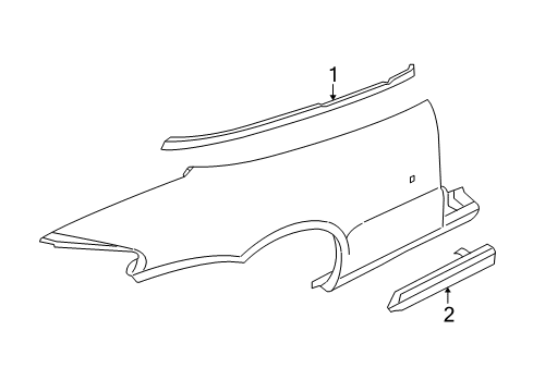 2006 Chrysler Sebring Exterior Trim - Quarter Panel Diagram