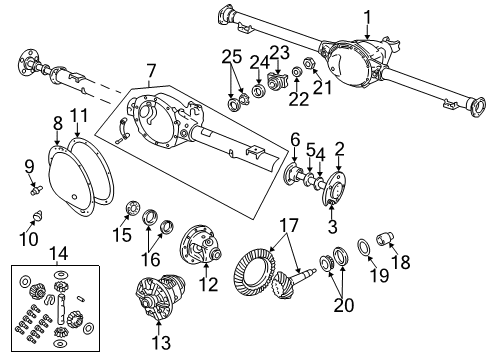 2004 Dodge Ram 1500 Axle Housing - Rear Diagram