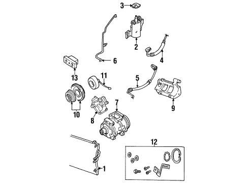 2002 Chrysler Prowler A/C Condenser, Compressor & Lines Diagram