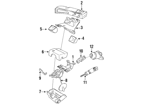 1993 Dodge Intrepid Steering Column & Wheel, Shroud, Switches & Levers Diagram 1 - Thumbnail