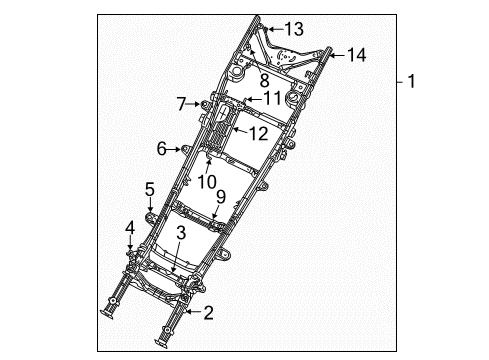 2009 Chrysler Aspen Frame & Components Diagram 1 - Thumbnail