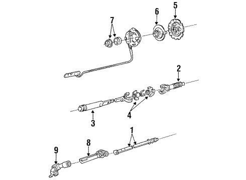 1989 Chrysler New Yorker Shaft & Internal Components Diagram