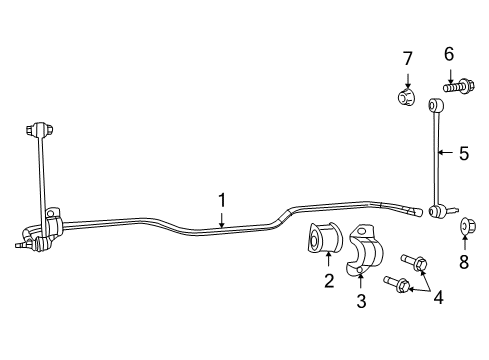 2011 Ram 1500 Stabilizer Bar & Components - Rear Diagram