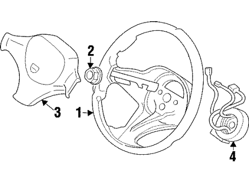 2001 Dodge Viper Steering Column & Wheel, Shroud, Switches & Levers Diagram 5 - Thumbnail
