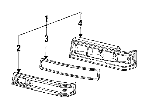 1988 Dodge Diplomat Combination Lamps Diagram