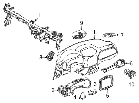 2019 Jeep Renegade Instrument Panel Diagram