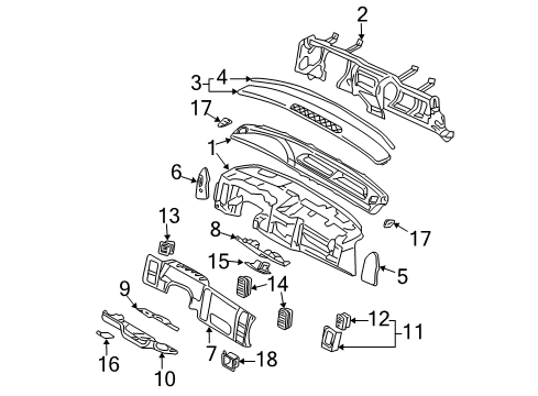 2007 Dodge Dakota Instrument Panel Diagram
