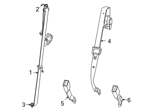 2014 Dodge Journey Second Row Seat Belts Diagram