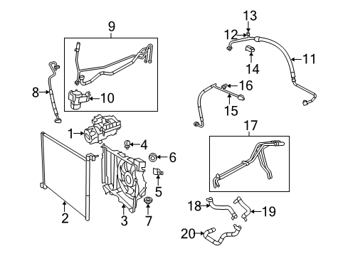 2009 Chrysler Aspen A/C Condenser, Compressor & Lines Diagram 3 - Thumbnail