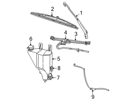 2003 Dodge Ram 2500 Wiper & Washer Components Diagram