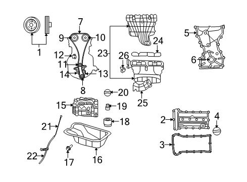 2009 Dodge Caliber Engine Parts & Mounts, Timing, Lubrication System Diagram 2 - Thumbnail