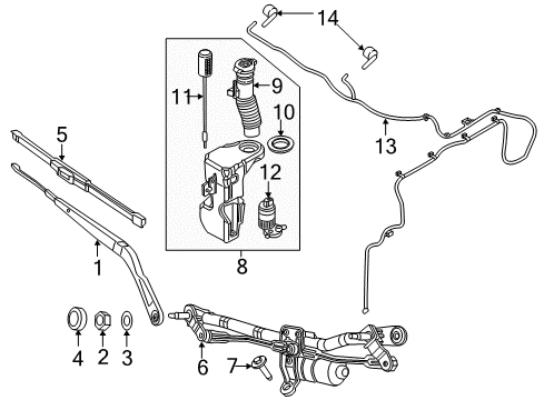 2019 Jeep Renegade Windshield - Wiper & Washer Components Diagram
