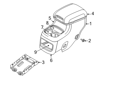 2017 Dodge Durango Center Console Diagram 2 - Thumbnail