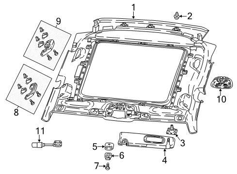2019 Jeep Compass Headliner Diagram