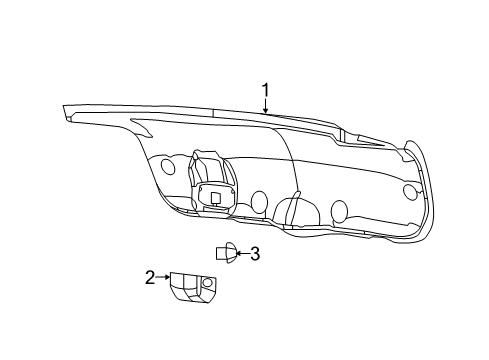 2017 Chrysler 300 Interior Trim - Trunk Lid Diagram