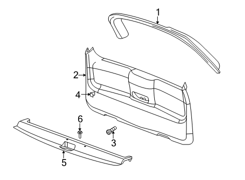 2009 Chrysler Aspen Interior Trim - Lift Gate Diagram 1 - Thumbnail