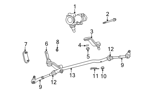 1999 Dodge Durango P/S Pump & Hoses, Steering Gear & Linkage Diagram 3 - Thumbnail