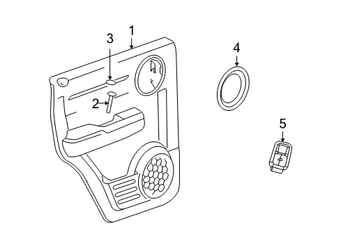 2009 Dodge Nitro Interior Trim - Rear Door Diagram