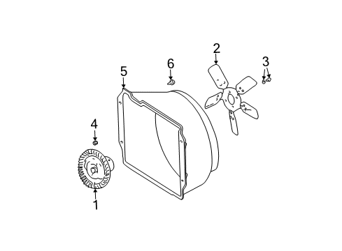 2001 Jeep Wrangler Cooling System, Radiator, Water Pump, Cooling Fan Diagram 2 - Thumbnail