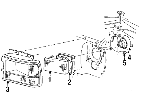 1993 Dodge Dakota Headlamps Diagram