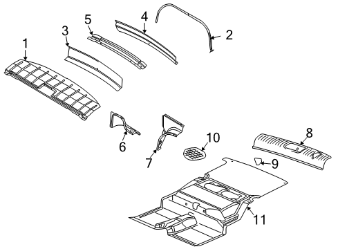 2007 Chrysler PT Cruiser Interior Trim - Rear Body Diagram 1 - Thumbnail