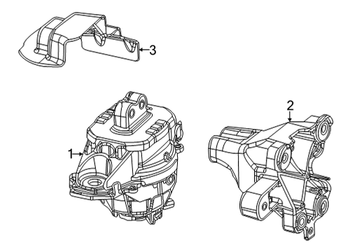 2024 Jeep Grand Cherokee L Engine & Trans Mounting Diagram 4 - Thumbnail