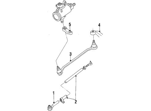 1989 Dodge D100 P/S Pump & Hoses, Steering Gear & Linkage Diagram 4 - Thumbnail