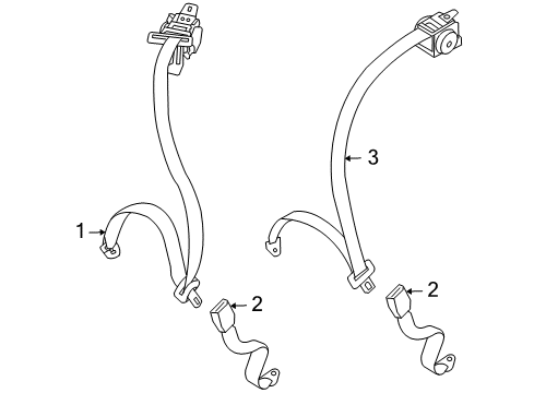 2001 Chrysler Sebring Seat Belt Diagram 4 - Thumbnail