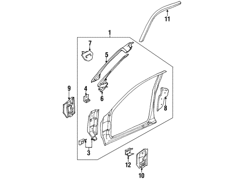 2001 Dodge Ram 2500 Hinge Pillar, Uniside Diagram 2 - Thumbnail