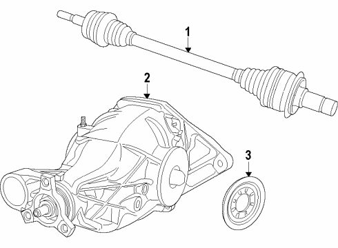 2017 Chrysler 300 Rear Axle, Drive Axles, Propeller Shaft Diagram