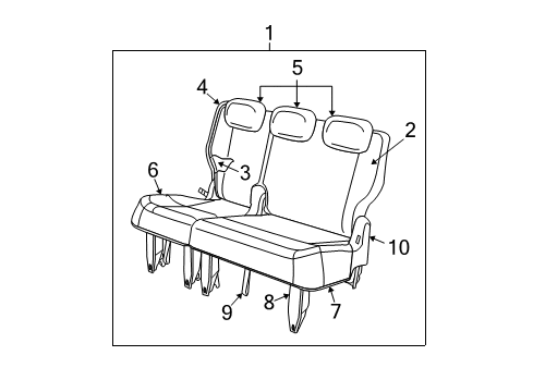2009 Dodge Grand Caravan Third Row Seats Diagram 5 - Thumbnail