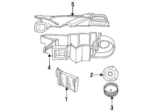 1991 Chrysler LeBaron Blower Motor & Fan Diagram