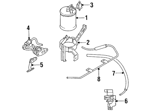 1995 Chrysler Sebring EGR System, Emission Diagram 2 - Thumbnail