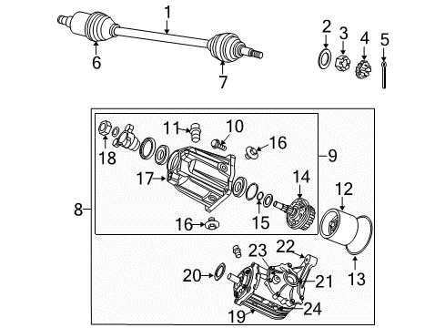 2005 Chrysler Pacifica Axle & Differential - Rear Diagram