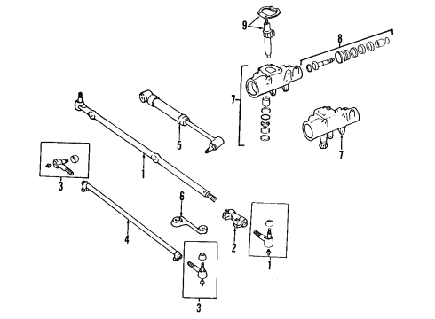 1986 Jeep Cherokee Steering Column, Steering Wheel & Trim, Steering Gear & Linkage Diagram 6 - Thumbnail