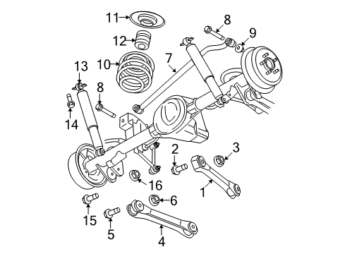 2011 Jeep Wrangler Rear Suspension Diagram 1 - Thumbnail