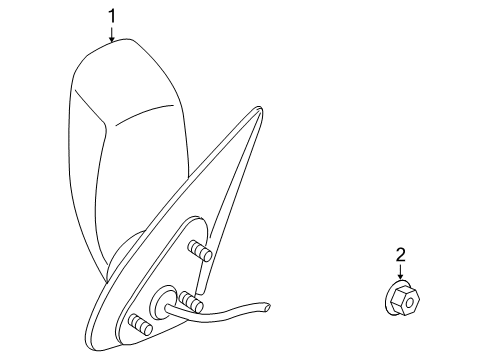 2009 Chrysler Aspen Outside Mirrors Diagram 1 - Thumbnail