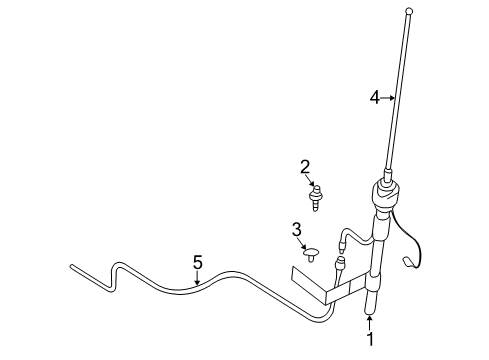 2002 Dodge Stratus Antenna & Radio Diagram 1 - Thumbnail