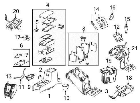 2009 Jeep Compass Front Console Diagram