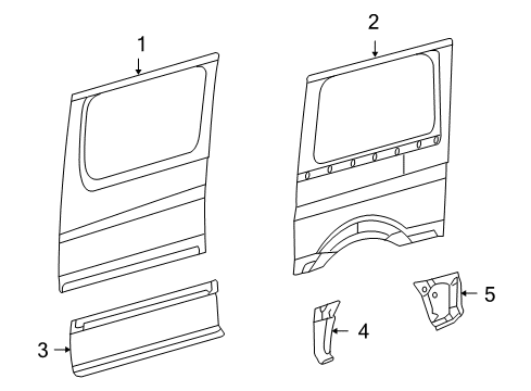 2007 Dodge Sprinter 3500 Side Panel & Components Diagram 2 - Thumbnail