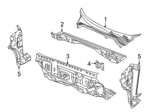 2018 Ram ProMaster City Cowl Diagram
