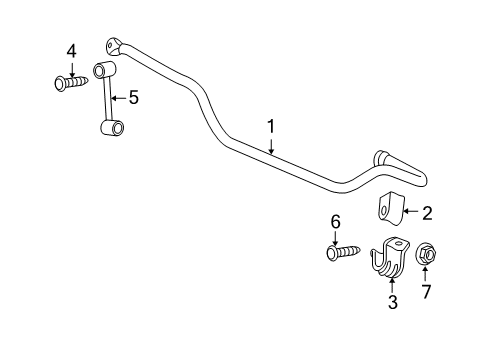2009 Jeep Commander Stabilizer Bar & Components - Front Diagram
