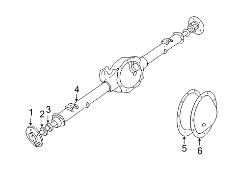 2002 Dodge Ram 3500 Van Axle Components - Rear Diagram 1 - Thumbnail
