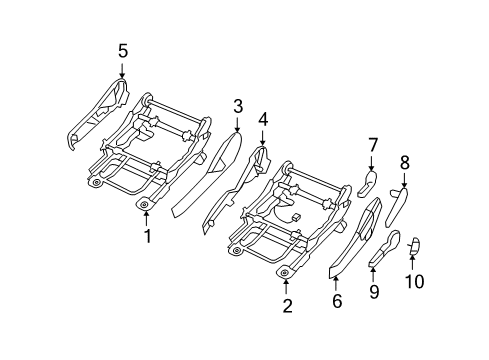 2008 Chrysler Sebring Tracks & Components Diagram 1 - Thumbnail