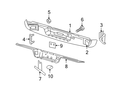2008 Dodge Ram 1500 Rear Bumper Diagram