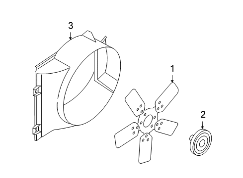 2007 Chrysler Aspen Cooling System, Radiator, Water Pump, Cooling Fan Diagram 2 - Thumbnail